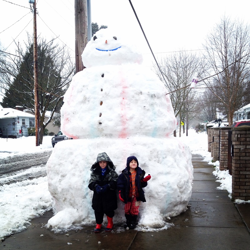 Neighborhood Snowman, Salem, OR 2014